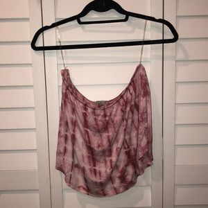 Charlotte Russe pink tie dye crop top